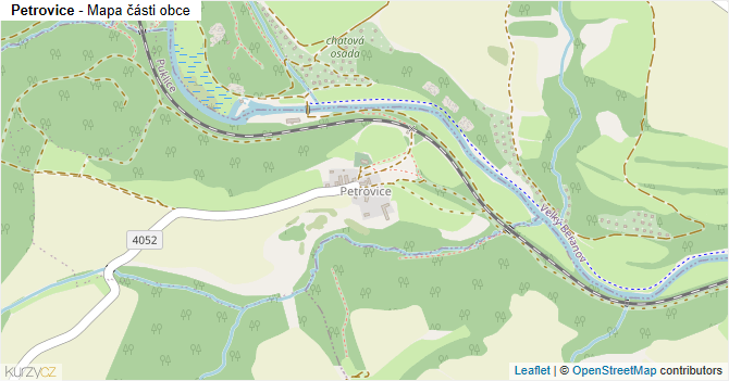 Petrovice - mapa části obce