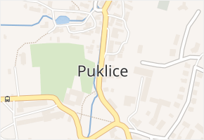 Puklice v obci Puklice - mapa části obce