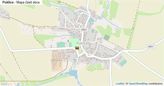 Puklice - mapa části obce