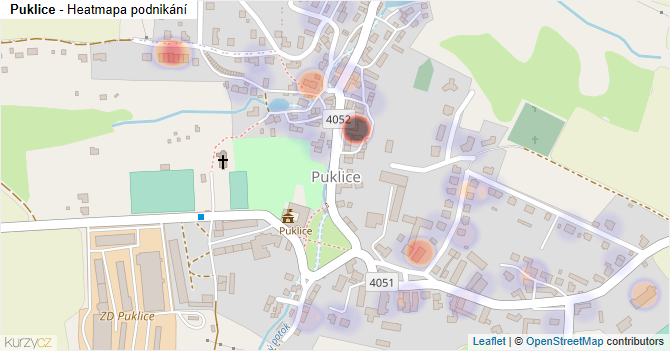 Puklice - mapa podnikání