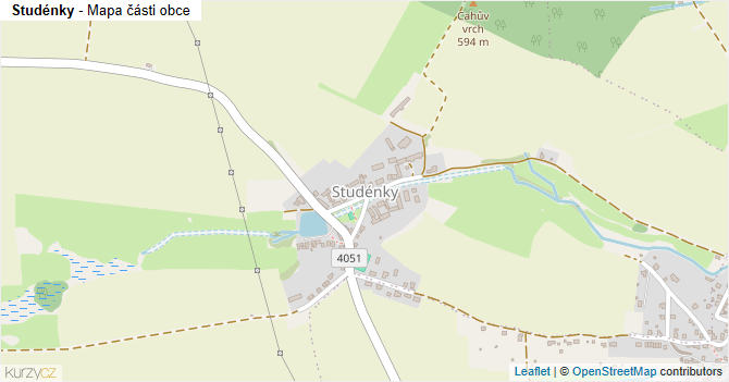 Studénky - mapa části obce