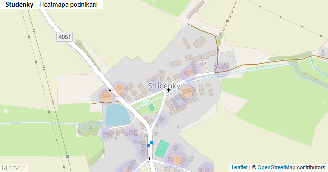 Studénky - mapa podnikání