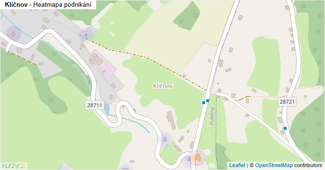 Klíčnov - mapa podnikání