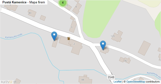 Pustá Kamenice - mapa firem