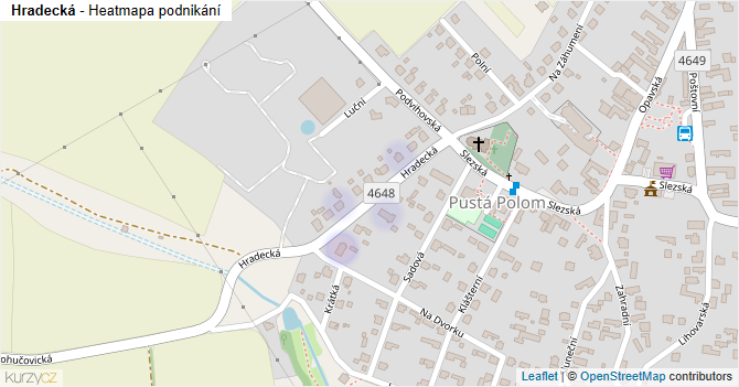Hradecká - mapa podnikání