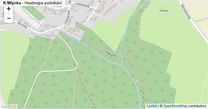 K Mlýnku - mapa podnikání
