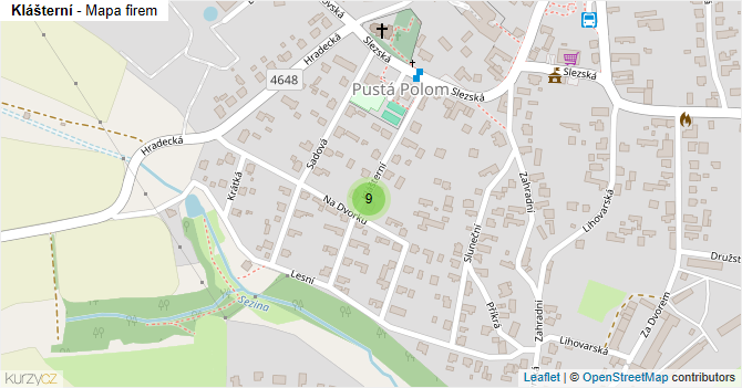 Klášterní - mapa firem