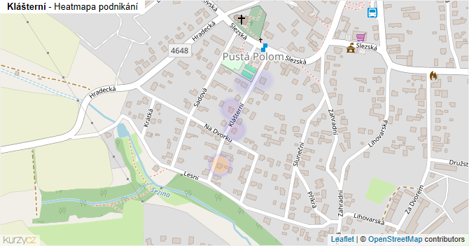 Klášterní - mapa podnikání