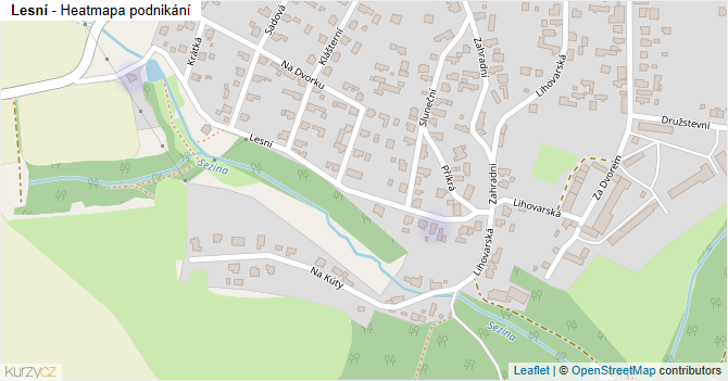 Lesní - mapa podnikání