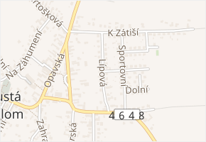 Lípová v obci Pustá Polom - mapa ulice