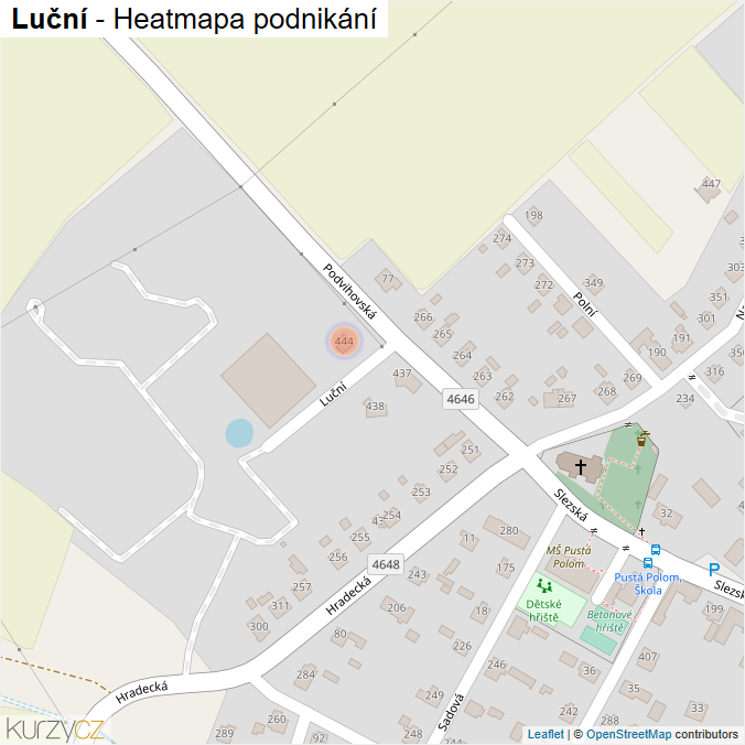 Mapa Luční - Firmy v ulici.