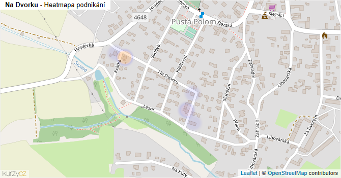 Na Dvorku - mapa podnikání