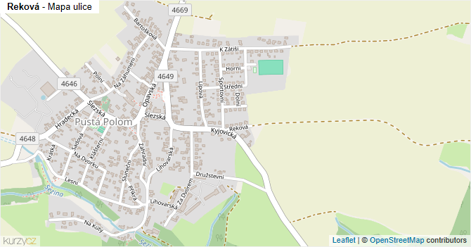 Reková - mapa ulice