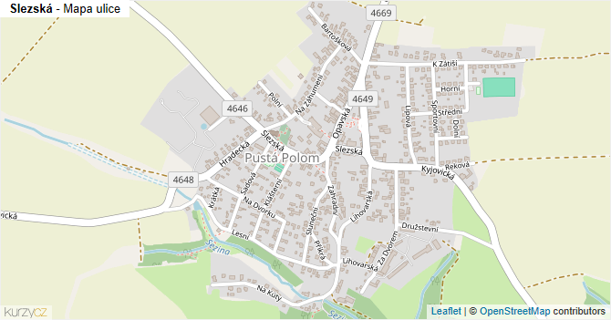 Slezská - mapa ulice