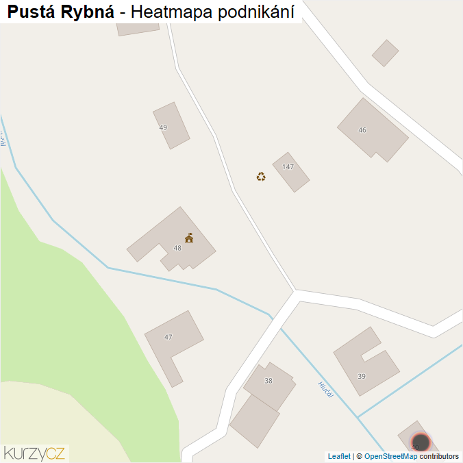 Mapa Pustá Rybná - Firmy v obci.