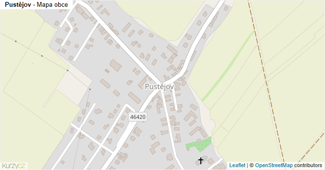 Pustějov - mapa obce