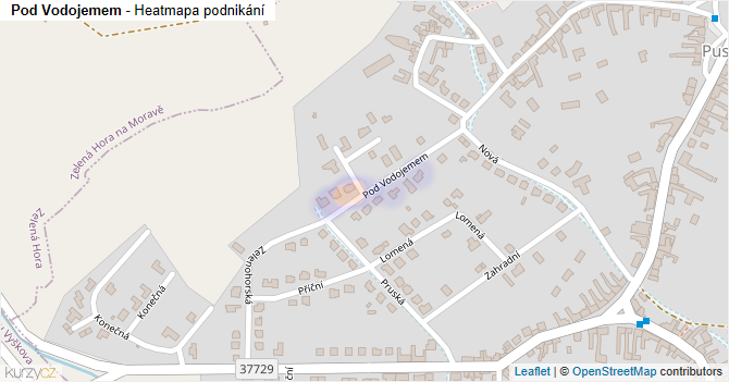 Pod Vodojemem - mapa podnikání