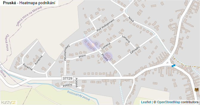 Pruská - mapa podnikání