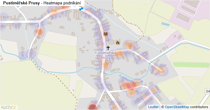 Pustiměřské Prusy - mapa podnikání