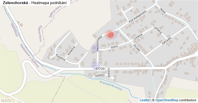 Zelenohorská - mapa podnikání