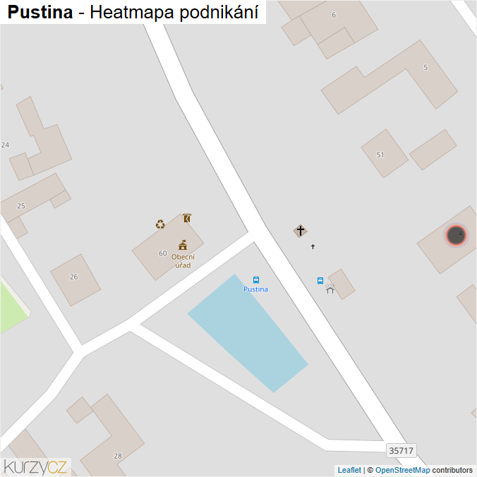 Mapa Pustina - Firmy v obci.