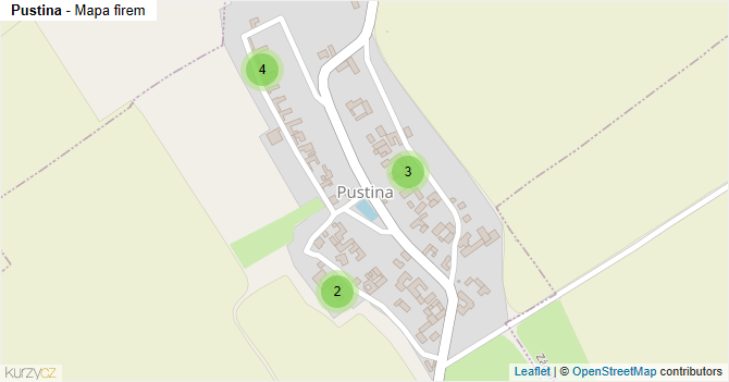 Pustina - mapa firem