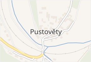Pustověty v obci Pustověty - mapa části obce