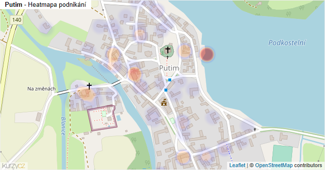 Putim - mapa podnikání