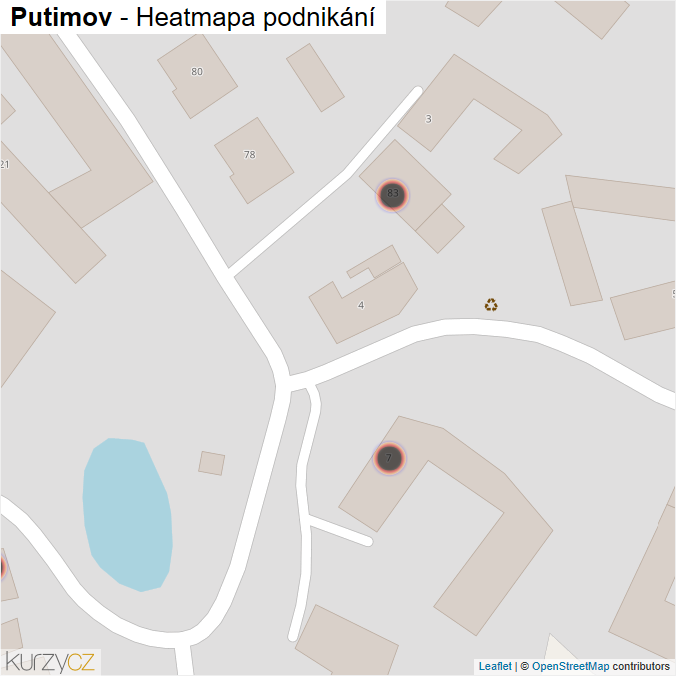 Mapa Putimov - Firmy v obci.