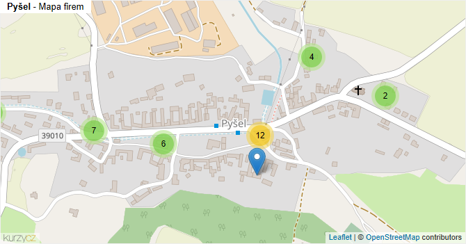 Pyšel - mapa firem