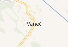 Vaneč v obci Pyšel - mapa části obce