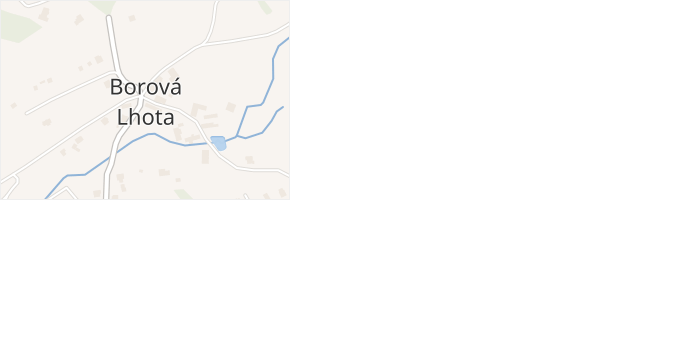 Borová Lhota v obci Pyšely - mapa části obce