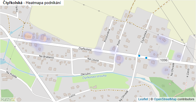 Čtyřkolská - mapa podnikání