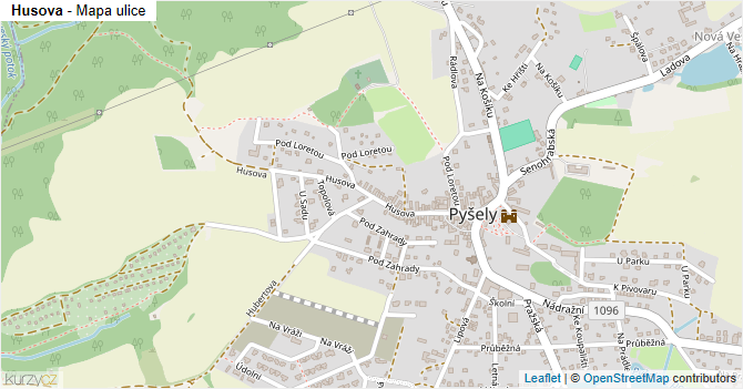 Husova - mapa ulice