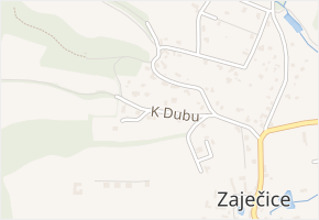 K Dubu v obci Pyšely - mapa ulice