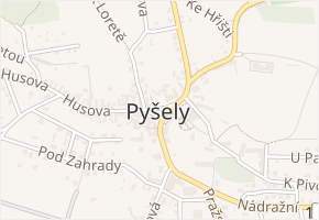 K Líčnu v obci Pyšely - mapa ulice
