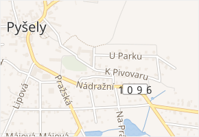 K Pivovaru v obci Pyšely - mapa ulice