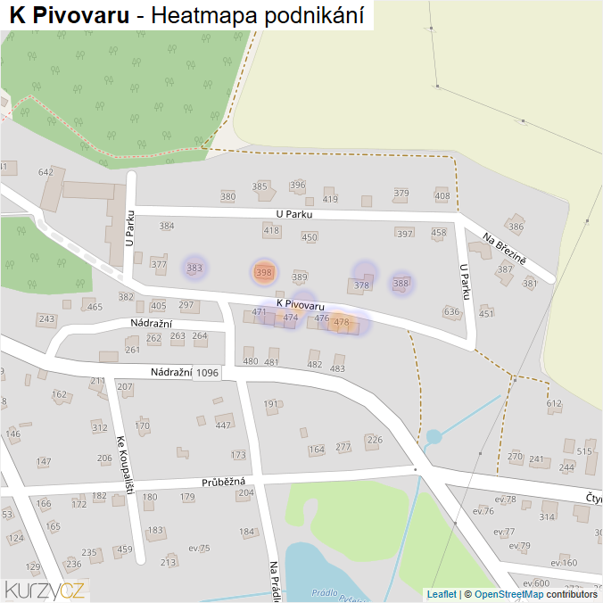 Mapa K Pivovaru - Firmy v ulici.