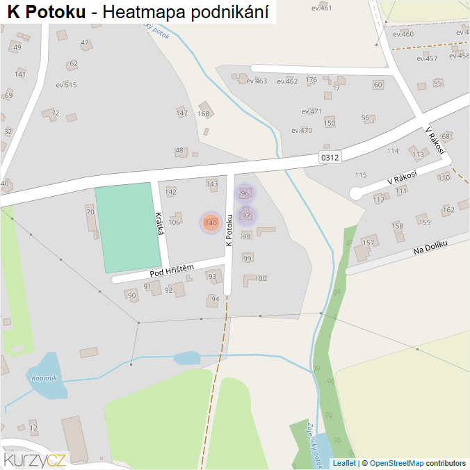 Mapa K Potoku - Firmy v ulici.