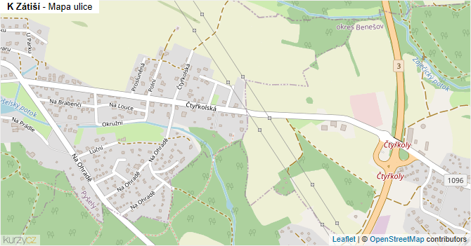 K Zátiší - mapa ulice