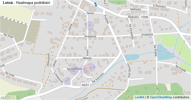 Letná - mapa podnikání