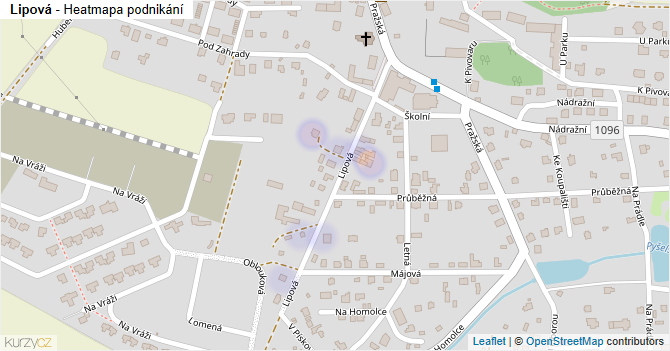 Lipová - mapa podnikání
