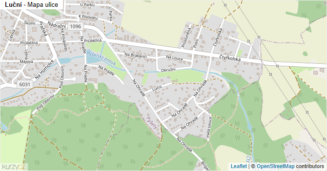 Luční - mapa ulice