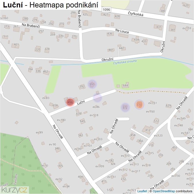 Mapa Luční - Firmy v ulici.
