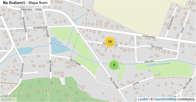 Na Brabenčí - mapa firem
