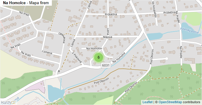 Na Homolce - mapa firem