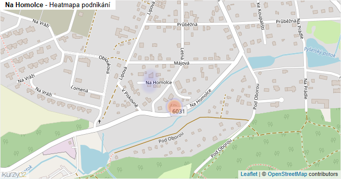 Na Homolce - mapa podnikání