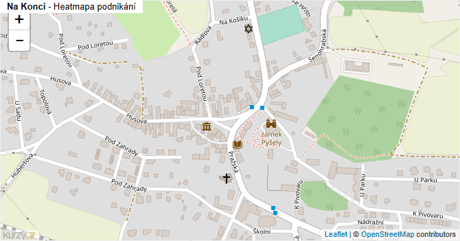 Na Konci - mapa podnikání