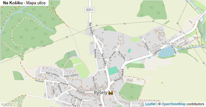 Na Košíku - mapa ulice