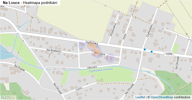 Na Louce - mapa podnikání